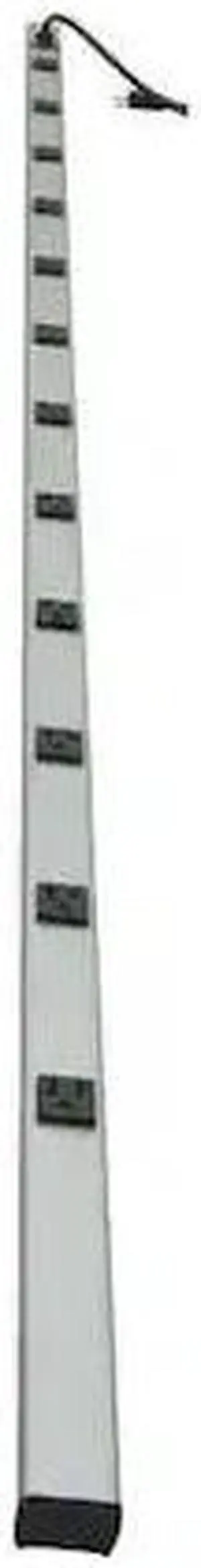 POWER FIRST 52NY33 Outlet Strip,6 ft.,12 Outlets,Aluminum