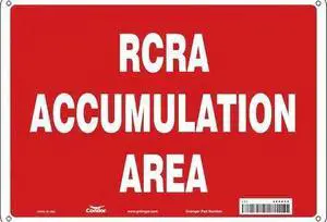 CONDOR 486A46 Chemical Sign, 10 in H, 14 in W, Horizontal Rectangle, English,