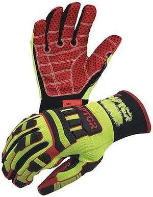 AZUSA SAFETY RIGRAP Cut Resistant Gloves, Synthetic Suede Palm, S,