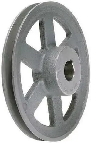 ZORO SELECT AK611 1 in Fixed Bore 1 Groove V-Belt Pulley 5.95 in OD