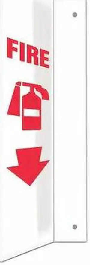 CONDOR 480X50 High Visibility Safety Sign, 24 in Height, 4 in Width, PETG,