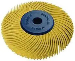 DEDECO 1311 Sunburst Radial Bristle Discs 2 in Curved Tc 6-Ply Yellow 80 Grit