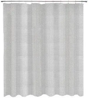 KENNEY MFG KN61150 Medium Weight Embossed PEVA Shower Liner, 70" W x 72" H,