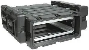 SKB 3RS-9U24-25B Black Shock Rack Case, 39.1"L x 23.8"W x 22.3"D