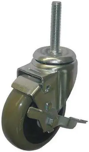 ZORO SELECT 20TM26 Swivel Stem Caster,Poly,4 in.,275 lb.