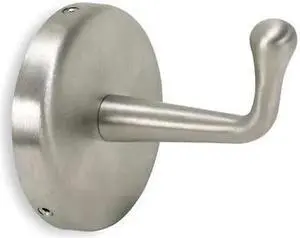 ZORO SELECT 1ECN4 Bathroom Hook,1 Hook,3-1/4In D,Satin