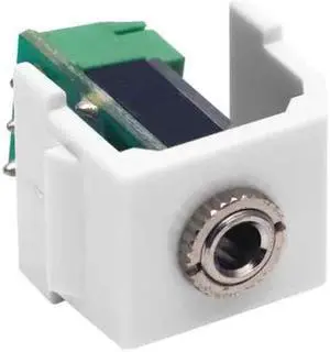 HUBBELL PREMISE WIRING SF35STW SnapFit Keystone Stereo Jack,3.5mm,Screw
