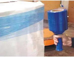 ZORO SELECT 15A925 Hand Stretch Wrap 5" x 1000 ft., Blue