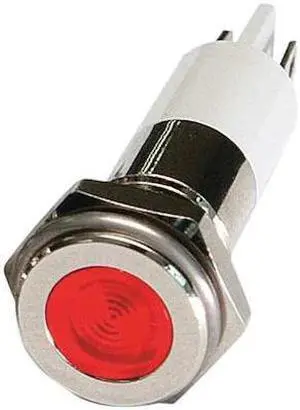 ZORO SELECT 24M098 Flat Indicator Light,Red,24VDC