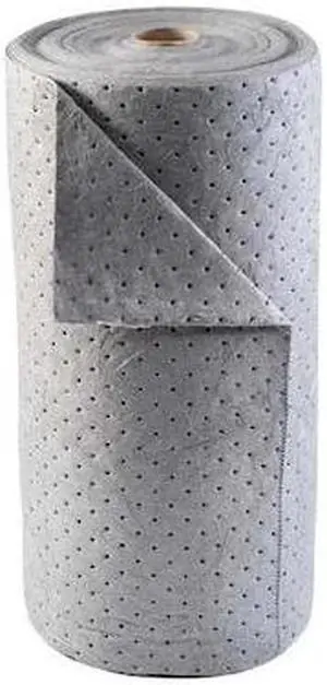 BRADY BRU150 Sorbent Roll, Universal, 38 gal Vol Absorbed per Pkg, 30 in x 150