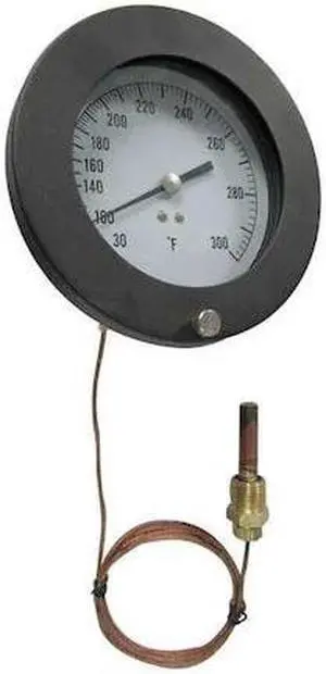 ZORO SELECT 12U646 Analog Panel Mt Thermometer,30 to 240F