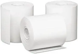 ICONEX 09228 Impact Bond Paper Rolls, 3 x 85 ft, White, PK50