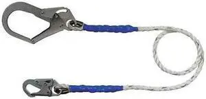 CONDOR G81563 Restraint Lanyard, 6 ft., 310 lb. Weight Capacity, White