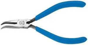 KLEIN TOOLS D320-41/2C Electronics Pliers, Needle Nose with Curved Chain-Nose,