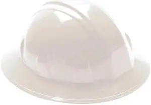 CONDOR 52LD06 Full Brim Hard Hat, Type 1, Class E, Ratchet (4-Point), White