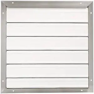 DAYTON 3C308 24 in 27"H-W 5.75"L Aluminum Backdraft Damper, 24-1/2 in x 24-1/2