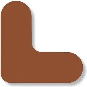 MIGHTY LINE MCORNERBRN Corner,Mini,Brown,2" L x 3/4" W,PK108