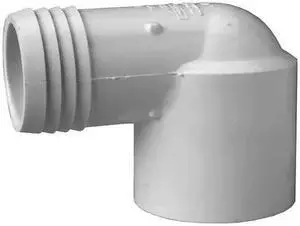ZORO SELECT 127957 PVC Elbow, 90 Degrees, Insert x Slip, 1-1/2 in Pipe Size