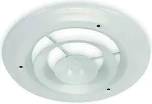 ZORO SELECT 4JRK8 6 in Round Step-Down Ceiling Diffuser, White