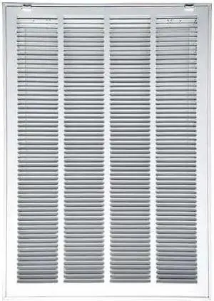ZORO SELECT 4JRT5 Filtered Return Air Grille 16.62 X 22.62, White, Steel, 768