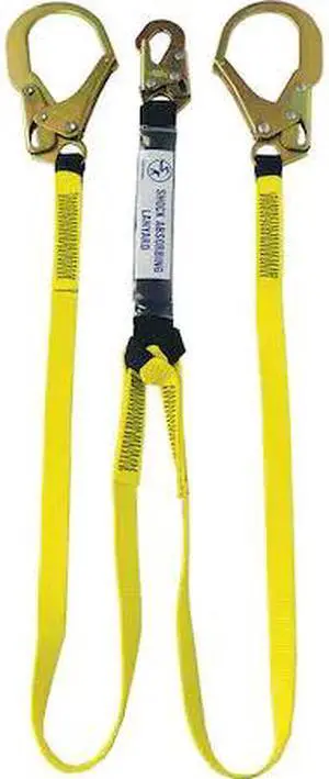 SAFE KEEPER FAP30199(6)/6-SK 6ft Shock Absorbing Twin Leg Lanyard With Rebar