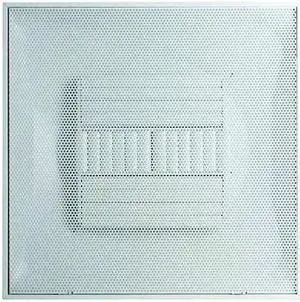 ZORO SELECT 4MJU9 10 in Square Perforated Ceiling Tile Diffuser, White