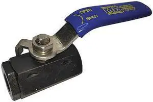 ZORO SELECT 32H963 3/4" FNPT Carbon Steel Ball Valve Inline