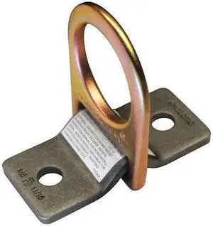 CONDOR 35KU73 D-Ring Plate Anchor, 4 1/2 in Length, 425 lb Weigth Capacity,