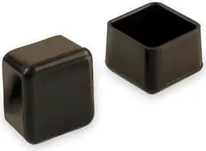 ZORO SELECT 6J576 Protective Leg Tips,Slip-On,Square,PK24