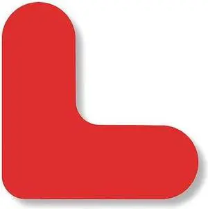MIGHTY LINE MCORNERR Corner,Mini,Red,2" L x 3/4" W,PK108