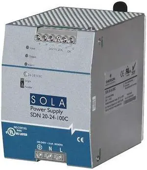 DC Power Supply,24VDC,20A,60Hz SOLA/HEVI-DUTY SDN20-24-100C