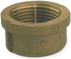 ZORO SELECT 1VFG6 Red Brass Cap, FNPT, 1/2" Pipe Size