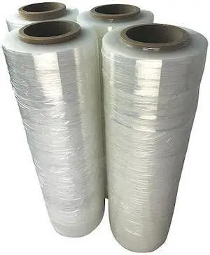 ZORO SELECT 56HG08 Stretch Wrap, 65 ga, Clear, Light Duty