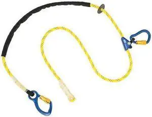 3M DBI-SALA 1234080 Positioning Lanyard, 8 ft., 310 lb. Weight Capacity, Yellow