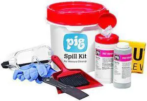 PIG KIT600 Mercury Spill Kit, Chem/Hazmat