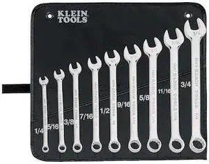 KLEIN TOOLS 68402 Combination Wrench Set, 9-Piece