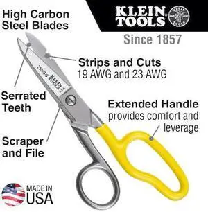 KLEIN TOOLS 21010-6-SEN Free Fall Snip, Carbon Steel