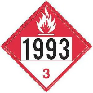 LABELMASTER Z-IDM Combustible Liquid Placard,UN,PK25