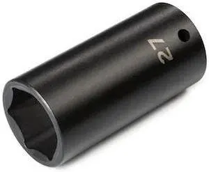 TEKTON SID23127 1/2 Inch Drive x 27 mm Deep 6-Point Impact Socket
