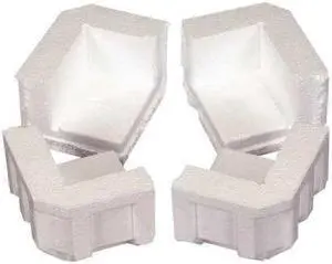PARTNERS BRAND PF202 Foam Corners, 4 7/8" x 4" x 3 1/4", White, PK320