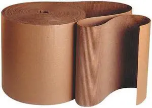 PARTNERS BRAND SF24B Singleface Corrugated Roll, B-Flute, 24" x 250', Kraft,