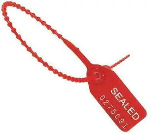 PARTNERS BRAND SE1001R Pull Tight Seals, 9", Red, PK100