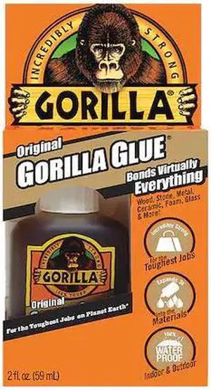 GORILLA GLUE 5000201 All Purpose Glue, Tan, 24 hr Full Cure, 2 oz, Bottle