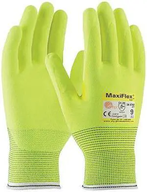 PIP 34-8743FY Cut-Resistant Gloves, Cut Level A2 ,Dipped ,Foam Nitrile ,Sandy