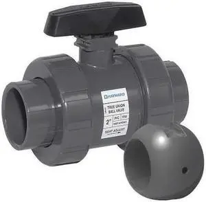 HAYWARD FLOW CONTROL TBH1200ASTV0Z00 Ball Valve, True Union, Z-Ball, 2",