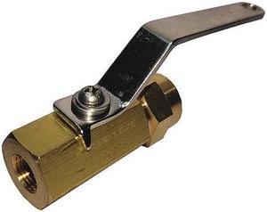 ZORO SELECT 1WML6 1/4" FNPT Brass Ball Valve Inline