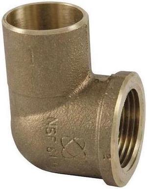 NIBCO 707-3R-LF 1/2X1/4 Reducing Elbow,90 Deg,1/2 x 1/4 In