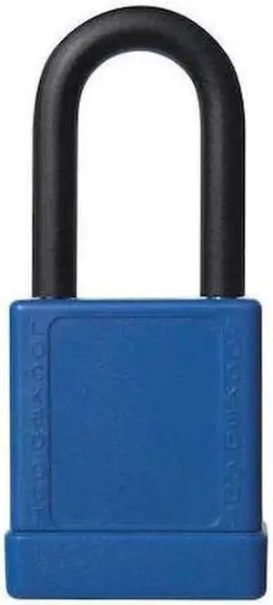 ZORO SELECT 48JT51 Lockout Padlock,KA,Blue,2"H,PK3