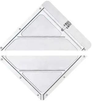 BRADY 60142 Vehicle Placard Holder, Aluminum, 10 3/4 in W x 10 3/4 in H