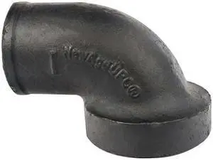 ZORO SELECT 220330 90 Degrees  Elbow Tapped 1/4 Bend, 1-1/2" x 2" Pipe, Female